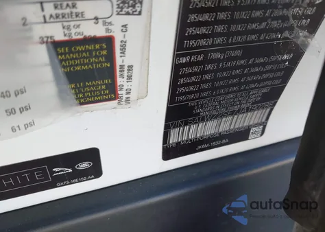 2018 Land Rover Range Rover Sport Svr z USA, uszkodzony, nr VIN SALWZ2SE7JA190288